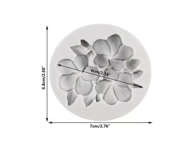 Molde silicona 3 flores de 5 petalos